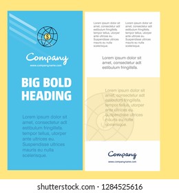 Globe Business Company Poster Template. with place for text and images. vector background