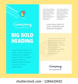 Globe  Business Company Poster Template. with place for text and images. vector background