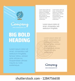 Globe Business Company Poster Template. with place for text and images. vector background