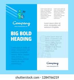 Globe Business Company Poster Template. with place for text and images. vector background