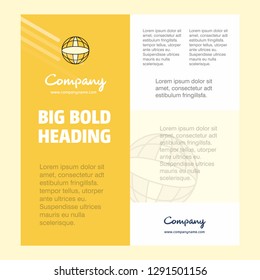 Globe  Business Company Poster Template. with place for text and images. vector background