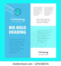 Globe Business Company Poster Template. with place for text and images. vector background