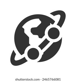 Globe business Icon, Vector Graphics