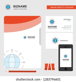 Globe  Business Logo, File Cover Visiting Card and Mobile App Design. Vector Illustration