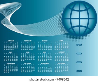 A globe Calendar for 2008