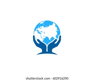 Globe Care Logo Design Element Stock Vector (royalty Free) 602916290 