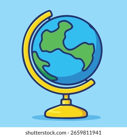 Globe - Cartoon Schule Geografie Globe Vektorgrafik