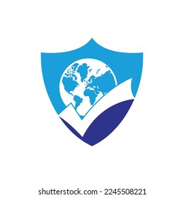 Diseño de símbolos vectoriales de comprobación de globo. Marcar y diseñar iconos de globo.