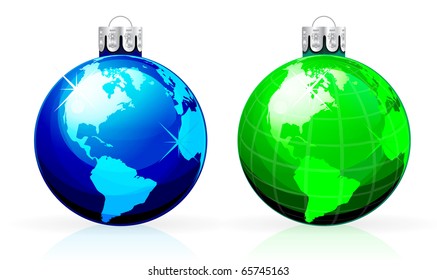 Globe christmas balls
