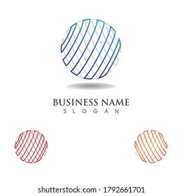 Globe circle logo and symbol vector