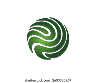 globe circle wind effect abstract logo design template illustration