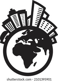Design-Vorlage für den globalen Planeten