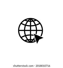 plantilla de ilustración de diseño de icono de globo terráqueo