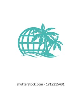 globe coast coconut tree logo