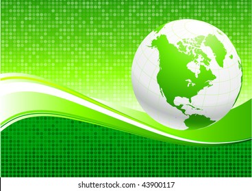 Globe collection Green environment concept Original Vector Illustration