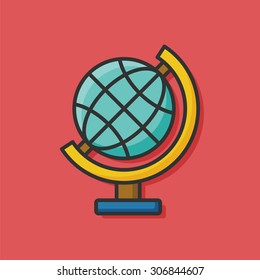 Globe color line icon