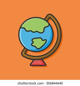 Globe color line icon