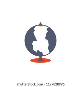 globe colored icon. Element of school icon for mobile concept and web apps. Detailed globe icon can be used for web and mobile. Simple icon