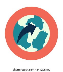 
Globe Colored Vector Illustration
