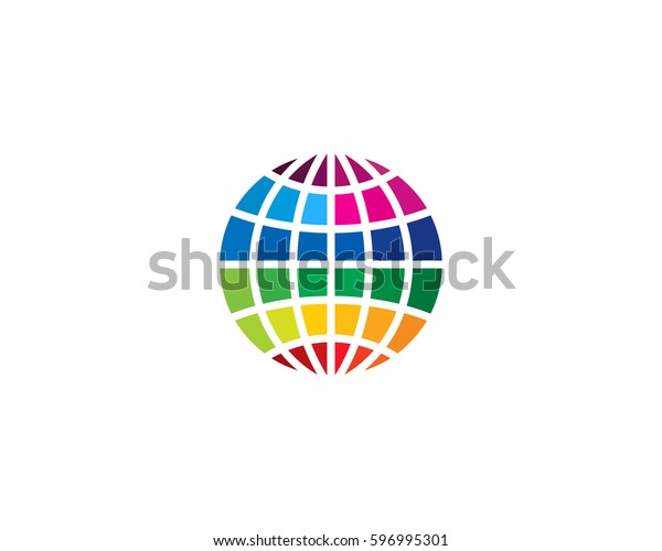 Globe Colorful Logo Design Element Stock Vector Royalty Free 596995301