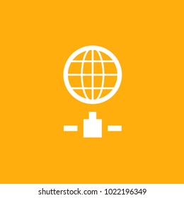 globe and communication icon, stock vector,eps10.