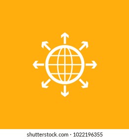 globe and communication icon, stock vector,eps10.