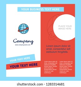 Globe  Company Brochure Template. Vector Busienss Template