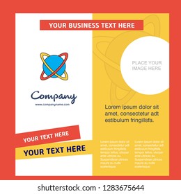 Globe Company Brochure Template. Vector Busienss Template