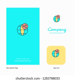 Globe  Company Logo App Icon and Splash Page Design. Creative Business App Design Elements