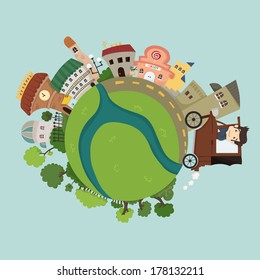 Globe concept  , eps10 vector format