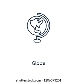 Globe concept line icon. Linear Globe concept outline symbol design. This simple element illustration can be used for web and mobile UI/UX.