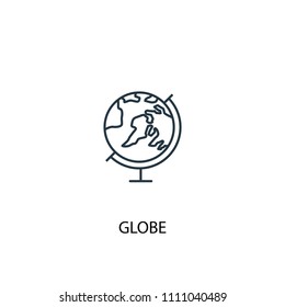 globe concept line icon. Simple element illustration. globe concept outline symbol design from space exploration set. Can be used for web and mobile UI/UX