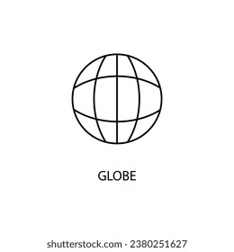 Globe concept line icon. Simple element illustration.Globe concept outline symbol design.