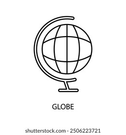 Symbol der Globus-Konzeptlinie. Einfache Elementgrafik. Globe Concept Skizze Symbol Design.