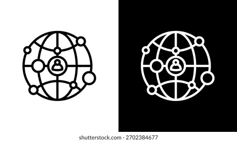 Globe Connect con diseño de conjunto de iconos