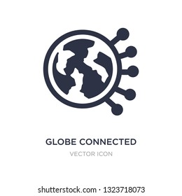 globe connected circuit icon on white background. Simple element illustration from Technology concept. globe connected circuit sign icon symbol design.