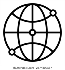 Globe Connection Icon Element For Design