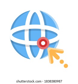 globe connection icon isolated sign symbol vector illustration - with style flat icons