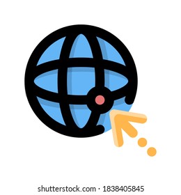 icono de conexión de globo aislado símbolo de señal ilustración vector ilustración - con iconos planos rellenados por estilo