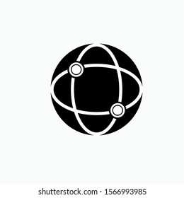 Globe Connection Icon - Vector, Sign and Symbol for Design, Presentation, Website or Apps Elements.,