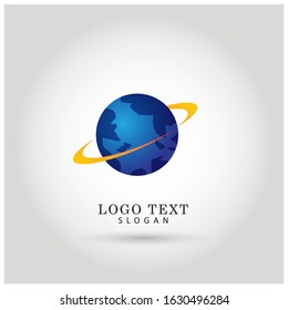 Globe Connection, Network & Line Logo. Symbol & Icon Vector Template.