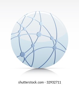 Globe Connection. Vector in Adobe Illustrator EPS for multiple applications.