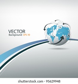 Globe connections concept design, vector illustration