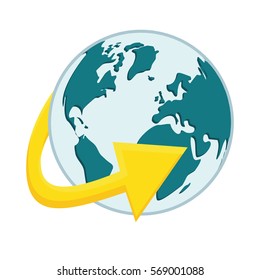 Globe connections network image design, vector illustration icon