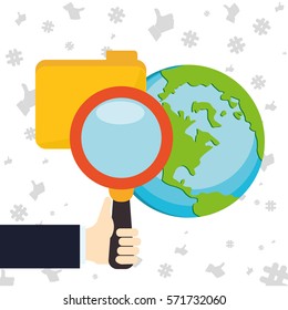 globe connections network image design, vector illustration