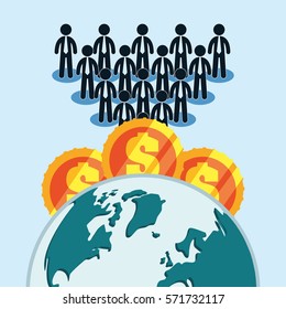 globe connections network image design, vector illustration