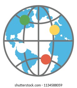 
Globe with connections symbolising global network
