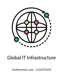 
Globe with connections symbolising global network
