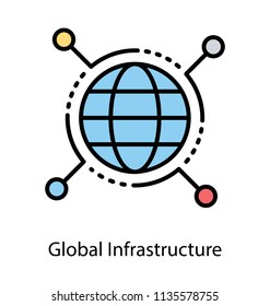 
Globe with connections symbolising global network
