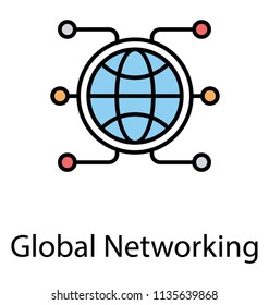 
Globe with connections symbolising global network
